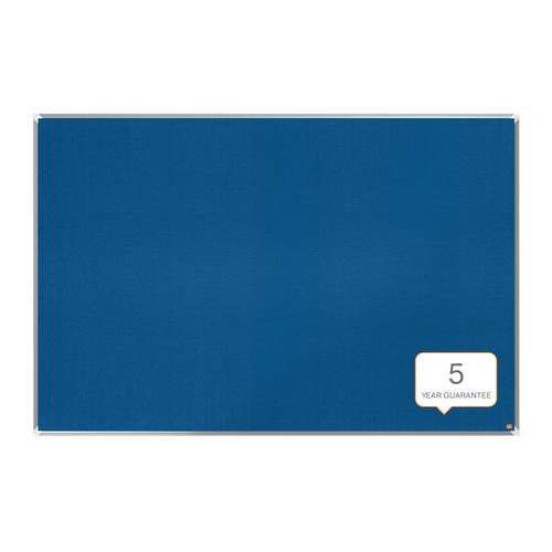 Nobo Premium Plus Felt Notice Board 1800 x 1200mm Blue 1915192 Pin Boards NB60864
