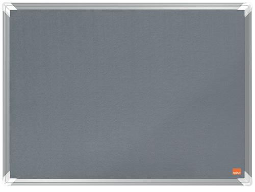 Nobo Premium Plus Grey Felt Noticeboard Aluminium Frame 600x450mm 1915194 55171AC