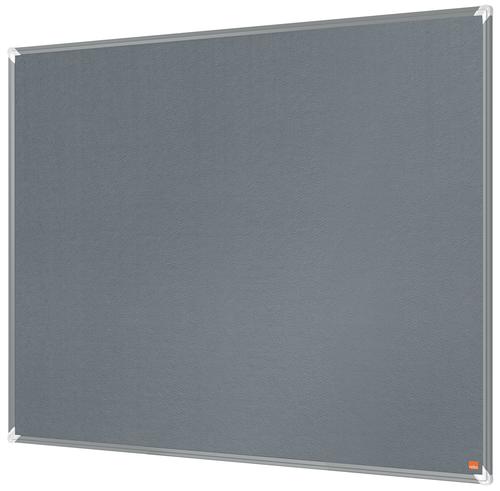 Felt notice board with a modern stylish aluminum trim and fixed with a through corner wall mounting. Excellent felt notice board surface to pin and display your notices. Size: 1200x900mm.