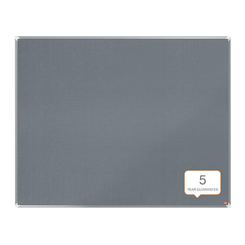 Nobo 1915198 Premium Plus Grey Felt Notice Board 1500x1200mm 32043J