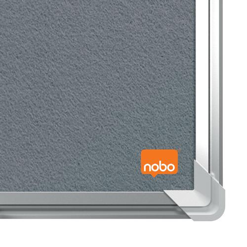 NB60871 Nobo Premium Plus Felt Notice Board 1800 x 1200mm Grey 1915199