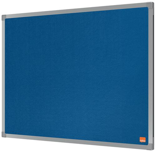Nobo Essence Blue Felt Noticeboard Aluminium Frame 600x450mm 1915201 ACCO Brands