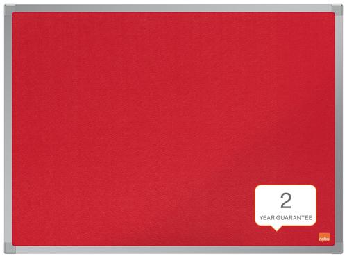 Nobo Essence Red Felt Noticeboard Aluminium Frame 600x450mm 1915202 ACCO Brands
