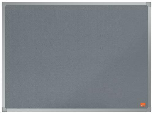 Nobo Essence Grey Felt Noticeboard Aluminium Frame 600x450mm 1915204 ACCO Brands