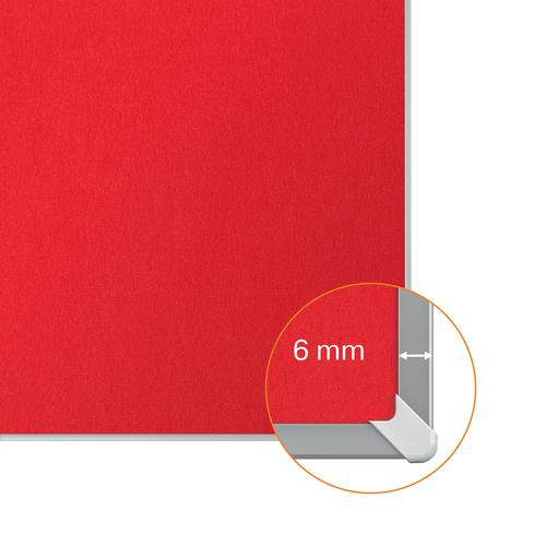 Nobo Impression Pro Widescreen Red Felt Noticeboard Aluminium Frame 710x400mm 1915419 ACCO Brands