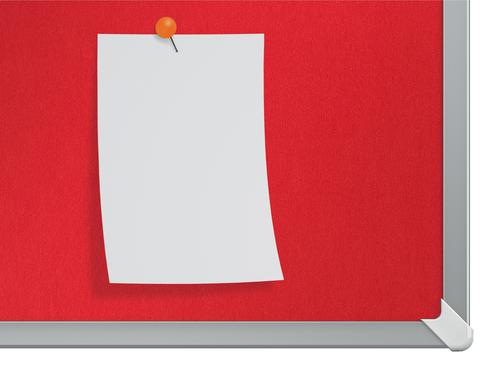 Nobo Impression Pro Widescreen Red Felt Noticeboard Aluminium Frame 1550x870mm 1915422 54982AC Buy online at Office 5Star or contact us Tel 01594 810081 for assistance