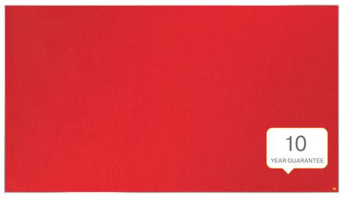 Nobo Impression Pro Widescreen Red Felt Noticeboard Aluminium Frame 1880x1060mm 1915423 ACCO Brands