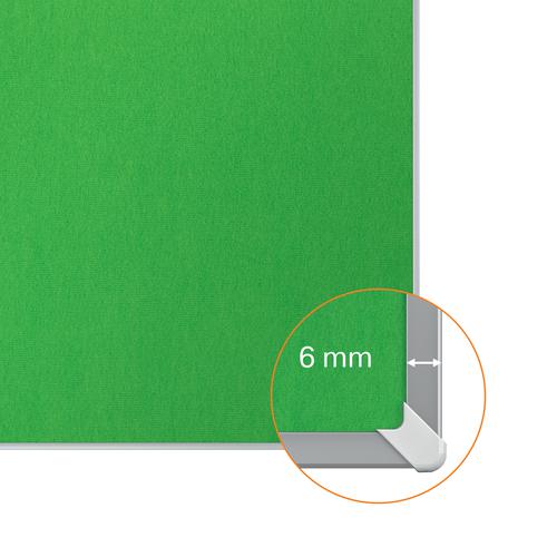 Nobo Impression Pro Widescreen Green Felt Noticeboard Aluminium Frame 710x400mm 1915424 ACCO Brands