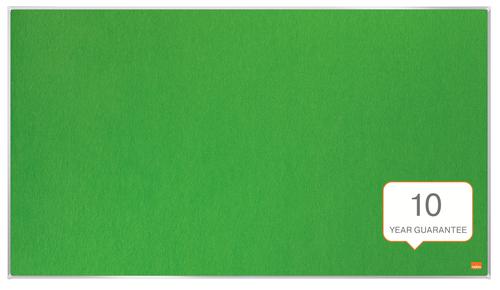 Nobo Impression Pro Widescreen Green Felt Noticeboard Aluminium Frame 890x500mm 1915425 ACCO Brands