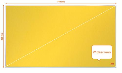 Nobo Impression Pro 32” Felt Yellow Noticeboard