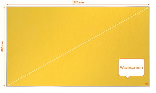 Nobo Impression Pro 55” Felt Yellow Noticeboard