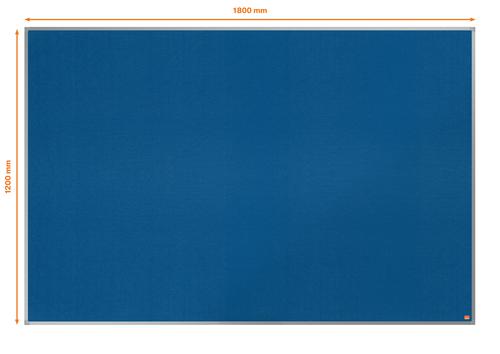Nobo Essence Blue Felt Noticeboard Aluminium Frame 1800x1200mm 1915438 ACCO Brands