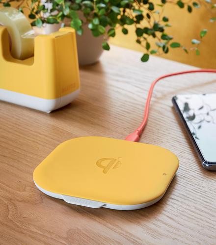 Leitz Cosy Qi Wireless Charger Warm Yellow | 32658J | ACCO Brands
