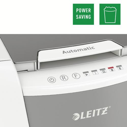 Leitz IQ Autofeed Small Office 100 Automatic CrossCut Paper Shredder P4 White 80111000 Department & Office Shredders SM4108