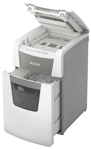 Leitz IQ Autofeed Office 150 Micro-Cut P-5 Shredder White 80141000 LZ12634 Buy online at Office 5Star or contact us Tel 01594 810081 for assistance