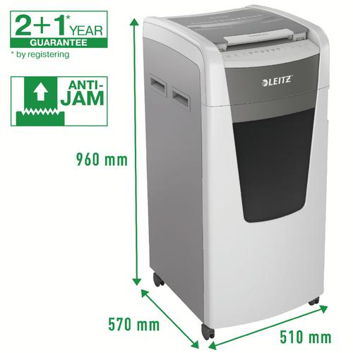 Leitz IQ AutoFeed Office Pro 600 Micro Cut Shredder 110 Litre 600 Sheet Automatic/10 Sheet Manual White 80181000 ACCO Brands