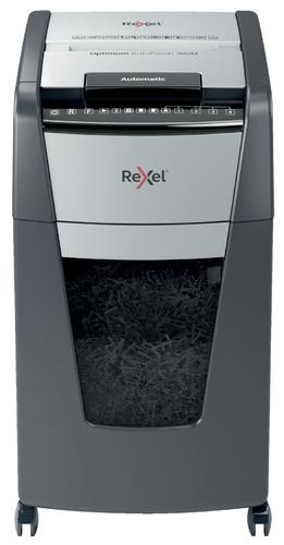 Rexel Optimum AutoFeed+ 300M Automatic Micro Cut Paper Shredder Black