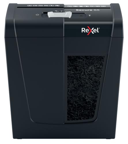 Rexel Secure S5 Strip Cut Paper Shredder; Shreds 5 Sheets; P2 Security; Home/Home Office; 10 Litre Removable Bin; Quiet and Compact
