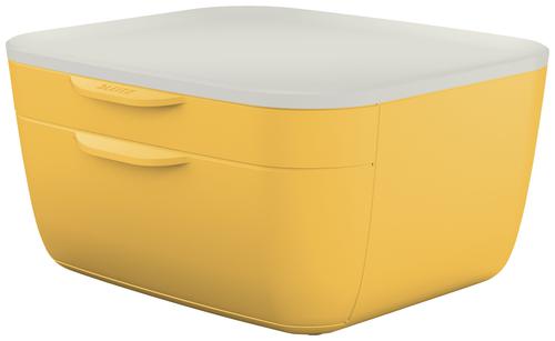 Leitz Cosy Drawer Cabinet 2 drawers (1 small and 1 large), Warm Yellow