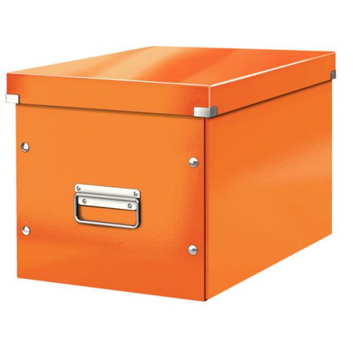 Leitz Box Click & Store Cube Large Storage Box Orange