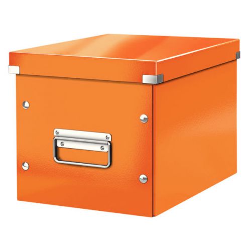 Leitz Box Click & Store Cube Medium Storage Box Orange