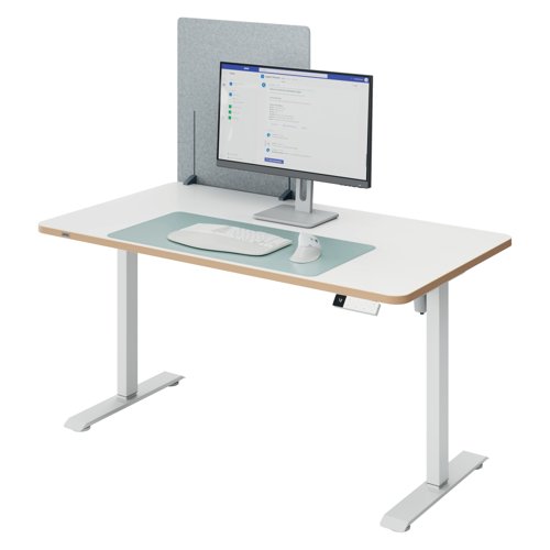 Modular, height adjustable personal desk screen. Create a calm, more focused workspace. 60x70cm privacy panel-reduce visual distractions/dampen noise.