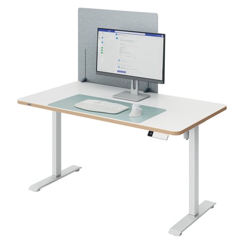 Modular, height adjustable personal desk screen. Create a calm, more focused workspace. 80x70cm privacy panel-reduce visual distractions/dampen noise.