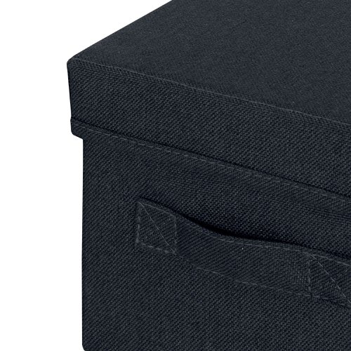 Leitz Fabric Storage Box with Lid Twinpack Small Grey 61460089 - LZ13493