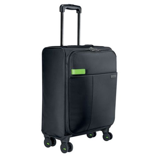 Leitz Complete 4-wheel Hand Luggage Trolley Smart Traveller Black
