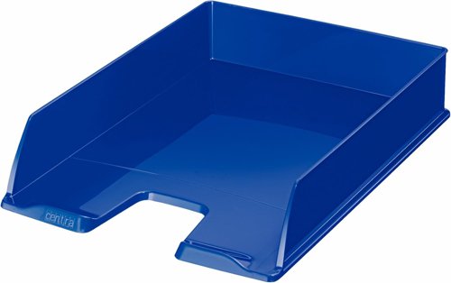 0 Centra A4 Letter Tray Blue- Pack of 10
