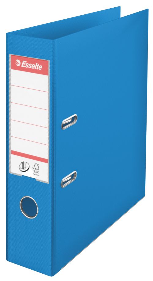 Esselte No.1 VIVIDA Lever Arch File Polypropylene A4 75mm Spine Width Blue (Pack 10) 624067