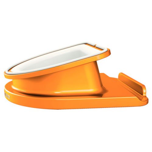 Leitz WOW Complete Rotating Desk Stand for iPad/tablet PC Orange Metallic