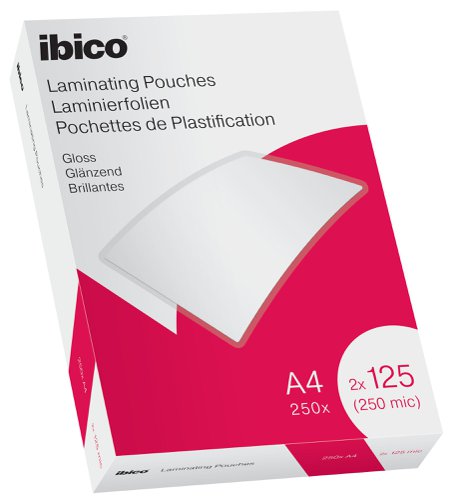 Ibico Laminating Pouch 125mic Gloss; (Pack 250)