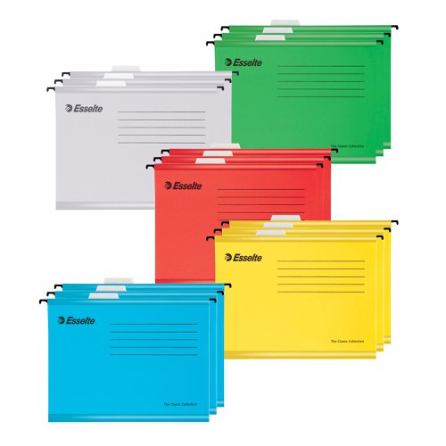 Esselte Classic A4 Suspension File Assorted Colours (Pack of 15)