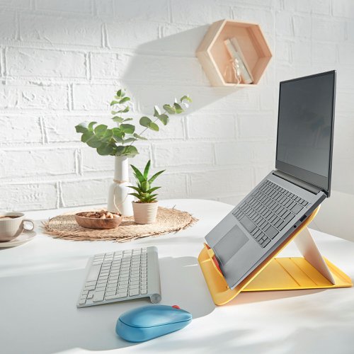 32670J - Leitz Cosy Adjustable Laptop Stand Warm Yellow