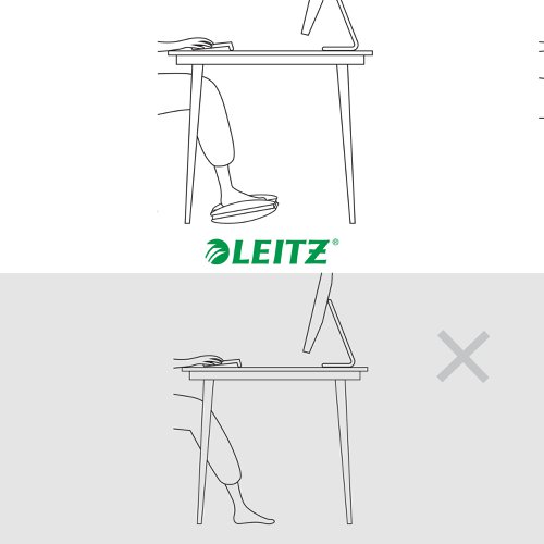 Leitz Ergo Height Adjustable Foot Rest Light Grey - 65030085