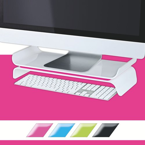 Leitz Ergo WOW Adjustable Monitor Stand Pink