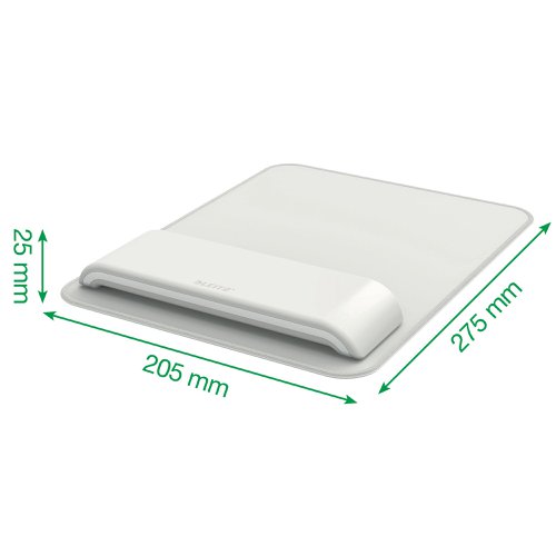 Leitz Mouse Mat with Height Adjustable Wrist Rest Light Grey - 65170085 ACCO Brands