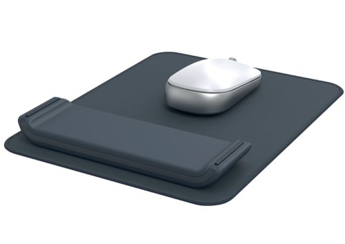 34044J - Leitz Ergo Mouse Pad with Adjustable Wrist Rest Dark Grey