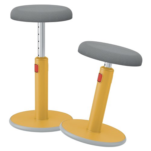 Leitz Ergo Cosy Active Sit/Stand Stool 370x370x690mm Warm Yellow 65180019 LZ12945 Buy online at Office 5Star or contact us Tel 01594 810081 for assistance
