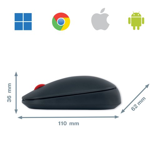 Leitz Cosy Wireless Mouse Velvet Grey 65310089  56690AC