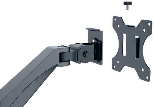 Leitz Ergo Dual Monitor Arm Dark Grey 65370089 LZ13468 Buy online at Office 5Star or contact us Tel 01594 810081 for assistance