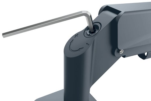 Leitz Ergo Space-Saving Dual Monitor Arm Suitable for Monitors upto 32inches Dark Grey - 65370089 ACCO Brands