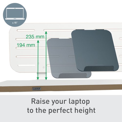 Leitz Ergo Small Pegboard Desk Organiser With Laptop Holder - 65490000