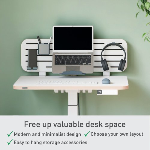 Leitz Ergo Small Pegboard Desk Organiser With Laptop Holder - 65490000