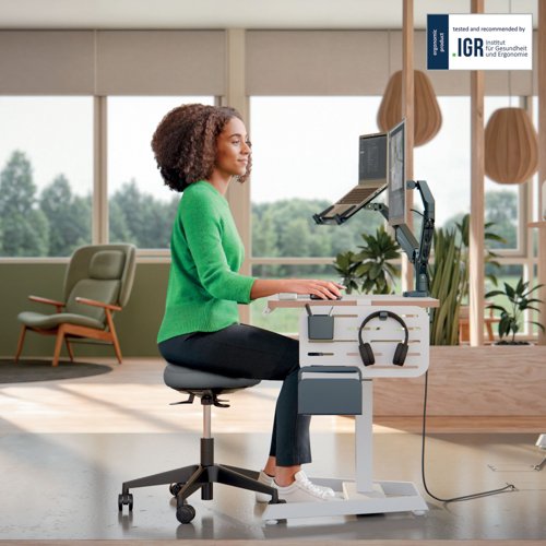 thumbnail image 2 of Leitz Ergo Active Wobble Seat Cushion – Square Office Chair Pad For Better Posture & Comfort 2 of 3