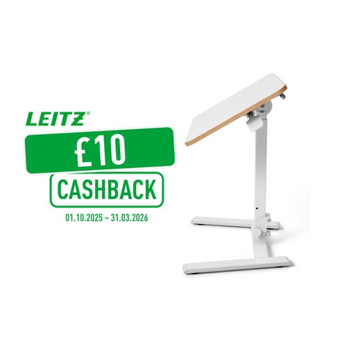 Leitz Ergo Small Foldable Sit Stand Desk W460xH740mm White - 65880001