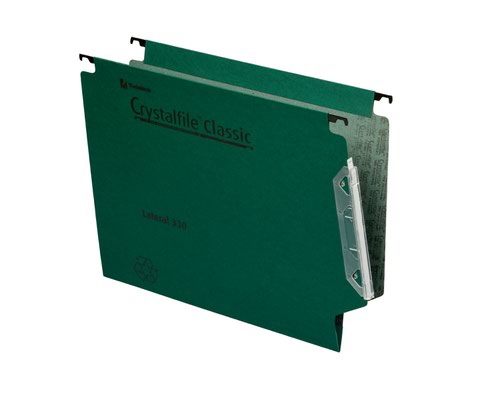 Rexel Crystalfile Classic 15mm Lateral File Green (Pack of 50) 70670