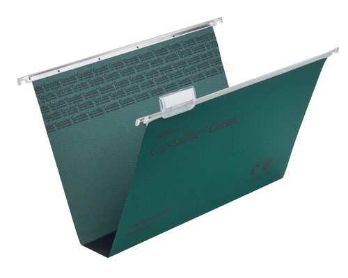 Pack of 50 Green Foolscap Suspension Files 