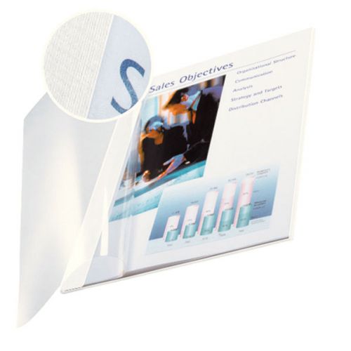 Leitz impressBIND Soft Covers, 3,5mm For 15-35 sheets, A4, White (Pack 10)